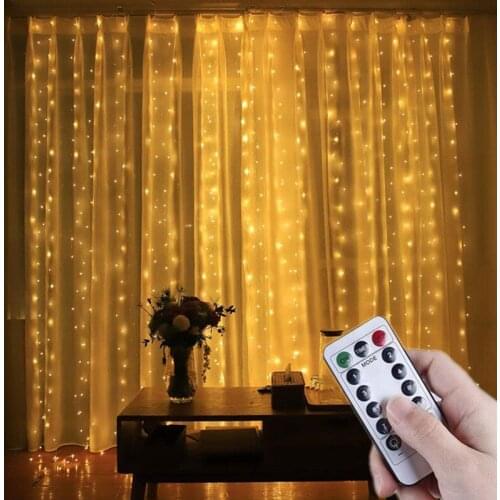 Christmas Garland Curtain Christmas Decorations for Home Christmas Led Curtain Lights USB String Light New Years Decor Navidad