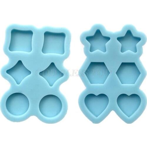 Multi-combination Diamond Ear Studs Earrings Epoxy Resin Mold Jewelry Pendant Silicone Mould DIY Crafts Ear Dangle Making Tool