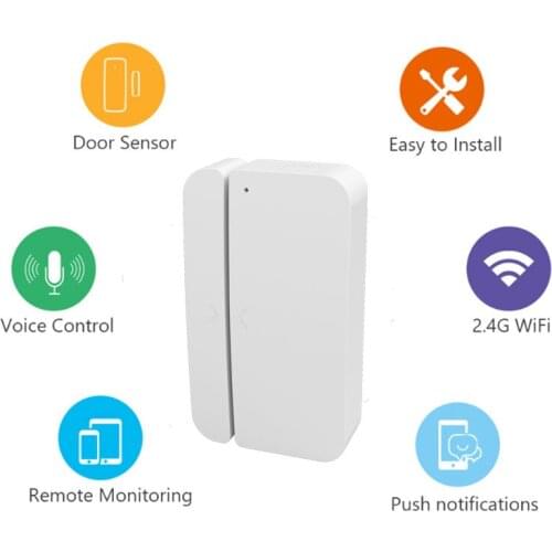 Door Open / Closed Detectors Tuya Alexa Smart Door Sensor Detectors Human Body Sensor WiFi Door Window Sensor Magnetic Detector