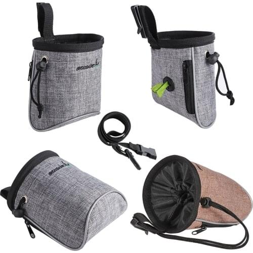 Reflective Dog Treat Pouch Drawstring Carries Pet Toys Poop Bag Pouch Pet Hands Free Large Capacity Training Waist Bag Pocket
