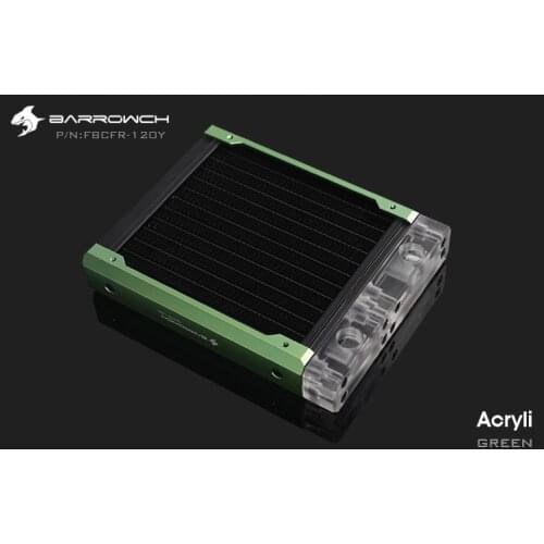 Barrowch FBCFR-120, Chameleon Fish Modular 120mm Radiator, Acrylic / POM Removable Radiator, Suitable For 120mm Fans