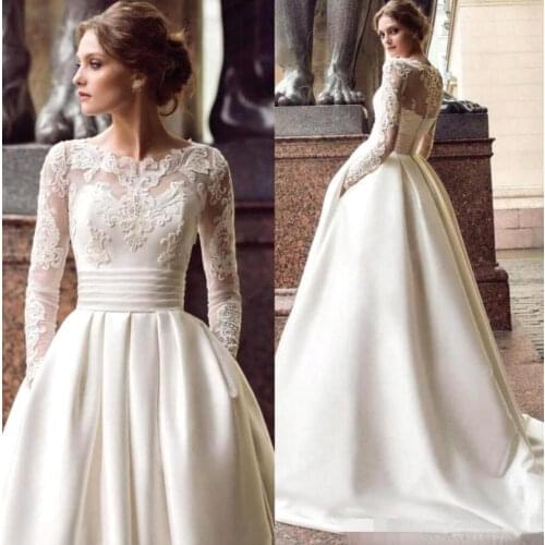 WEARCHY Satin Wedding Dresses