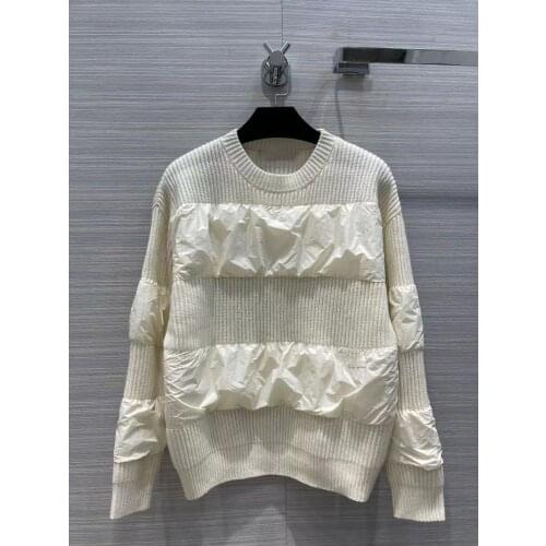 Fyion Runway Fashion Women Sweater 2021 High Quality Winter Long Sleeve Patchwork Knitted Cashmere Pullover Sweater