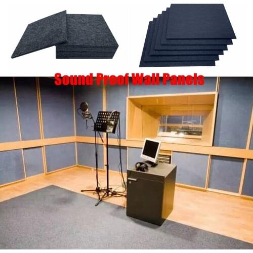 300x300x9mm Acoustic Board Soundproof Foam Sound Absorption Polyester Sponge Drum Room Studio Wedge Tiles Sound Proof Wall Panel