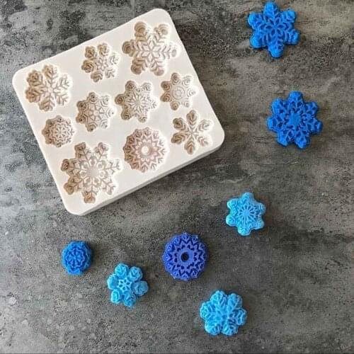 1PC 3d Silicone Mold for Cake Eco-Friendly Silicone Cake Mold Forms Baking Christmas Xmas Snowflake Shape Cake Mold