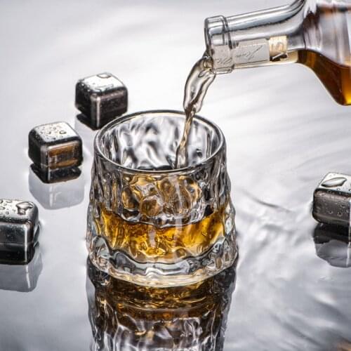 1PCS Tumbler Glass Rotating Glass Creative 160-200 Ml Rotatable Whiskey Beer Juice Coffee Cup Vodka Glass wine glass