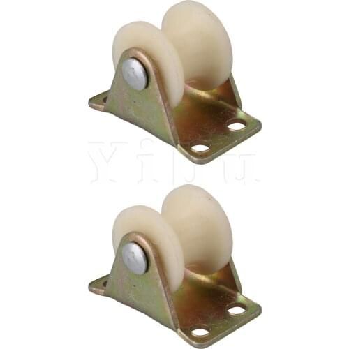 2 x Top Plate Caster Wheels 1.2" Dia Rigid Caster with Bracket for Doors
