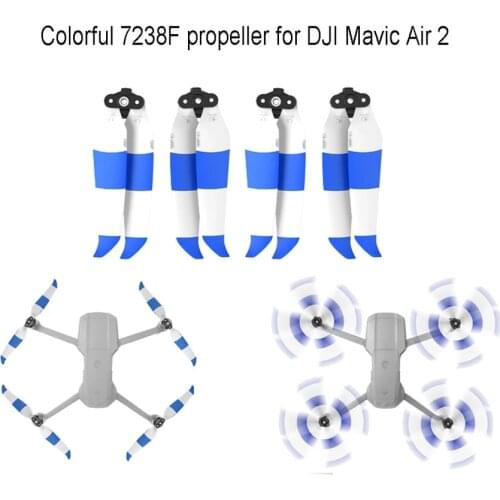 2 pairs Colorful Air 2 Propellers for DJI Mavic Air 2 Drone Low Noise Props 7238F Propeller for DJI Mavic Air 2 Accessories
