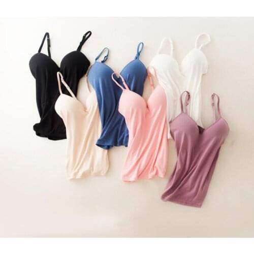 2021 New Fashion Hot Sexy Women Padded Bra Spaghetti Strap Tops Camisole Push Up Bra Vest Tank Cami Sleeveless V Neck