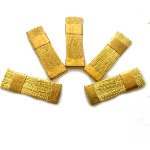 5pcs Burs Cleaning Brass Wire Brush Flat Dental Product For Burs Files Stand Cleaning Tool