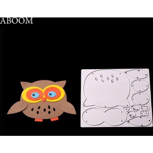 ABOOM Animal Design Cute Assemble Owl Frame Metal Steel Cutting Dies Stencil DIY Scrapbooking Paper Card Embossing Die Template