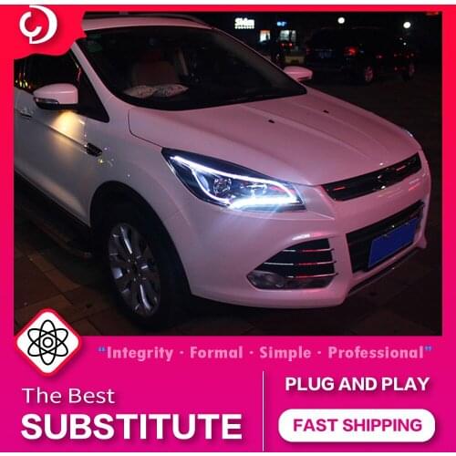 AKD Car Styling Headlights for Ford Escape Kuga 2014-2016 LED Headlight DRL Head Lamp Led Projector Automotive Accessories