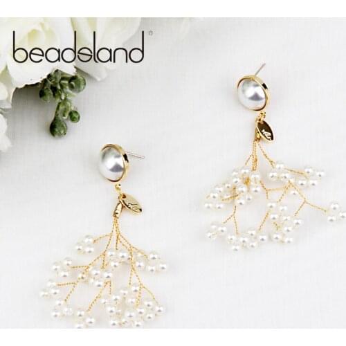 Beadsland Drop Earrings Tree Shape Design Ornament Pearls Fashion Office/career Woman Girl Party Festival Hot Sell Gift 40076