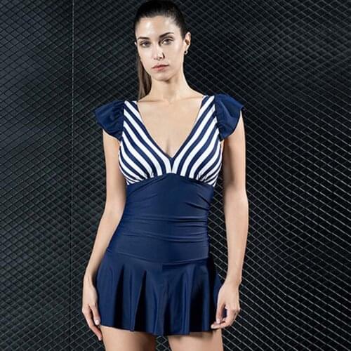 Cover Belly Comfortable Swimsuit 2021 New Fashion Swim Skirt Sexy Backless Slim One-Piece Swimsuit