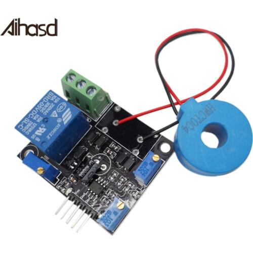 DC 5V Current Detector Sensor Module AC / Short Circuit Detection Max AC 50A Digital Output