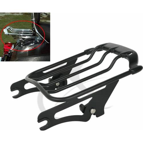 Motorcycle Two UP Air Wing Luggage Rack For Harley Touring Electra Street Glide Road king FLTR 2009-2020 Black/Chrome