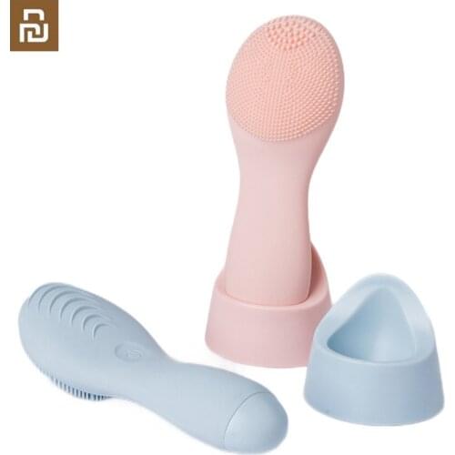 Jordan Judy Electric Facial Cleansing Massage Brush Silicone Sonic Face Deep Cleanser Waterproof Skin Tools From youpin