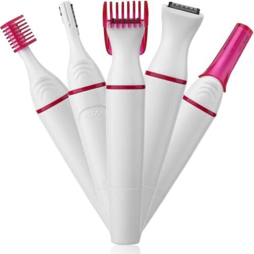 Multifunction Electric Epilator 5 in 1 Women Face Underarm Bikini Hair Removal Device Remover Mini Female Shaver Eyebrow Trimmer