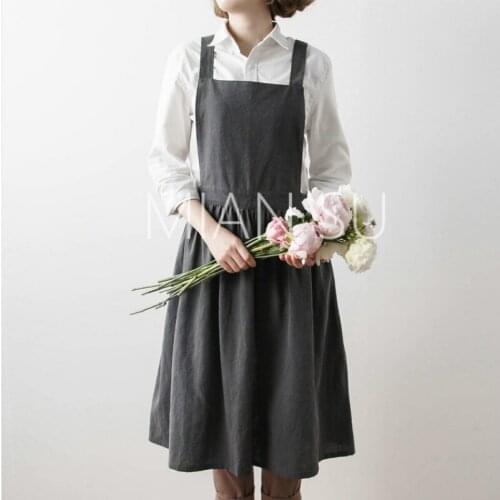 Nordic washed cotton apron Oil painting apron adult painting waterproof and antifouling overalls