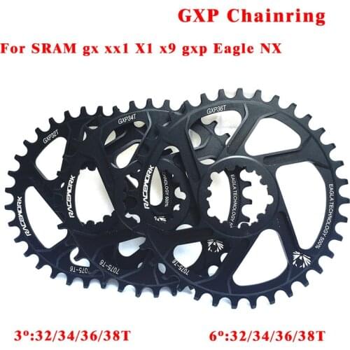 Bike MTB Mountain Bike 30T/32T/34T/36T/38T Crown bicycle chainring for Sram 11/12S NX XX XO GX GXP11 single disc tray Cheap