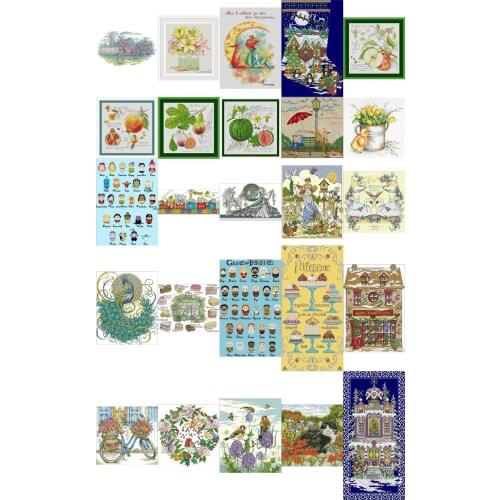 Top selling 12.99sd 6 Counted Cross Stitch 11CT 14CT 18CT DIY Chinese Cross Stitch Kits Embroidery Needlework Sets