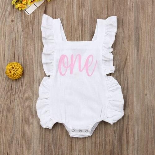 Girl Jumpsuits 0-24M Newborn Baby Boy Girl Ruffle Romper Infant Sleeveless Jumpsuits Sunsuit Summer Clothes Outfits