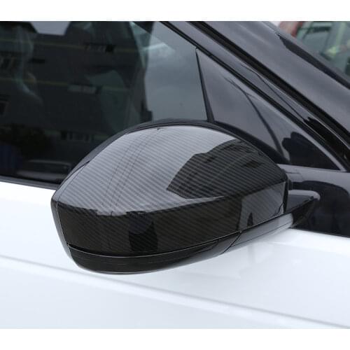 2 Color Black/Carbon fiber Style ABS Plastic Side Rearview Mirror Cap Cover Trim For Land Rover Discovery Sport L550 Accessories
