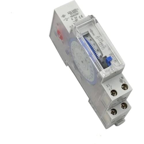SUL180a 15 Minutes Mechanical Timer 24 Hours Programmable Din Rail Timer Time Switch Relay Measurement Analysis Instruments New