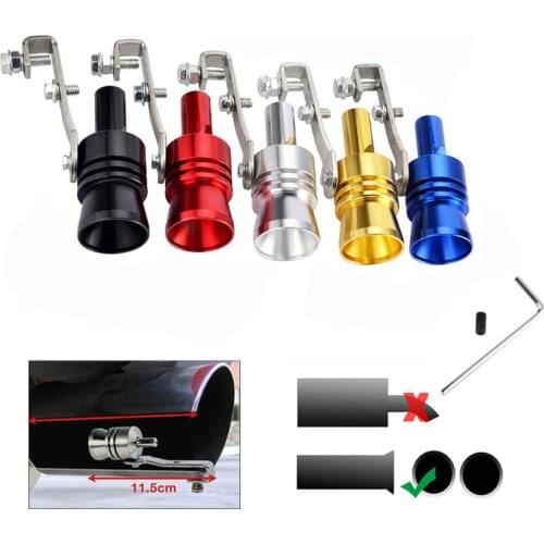 Car Modified Turbo Whistle Exhaust Pipe Sounder Imitator Tail Throat Nozzle Muffler Exhaust Pipe Muffler Tip Auto Accessories