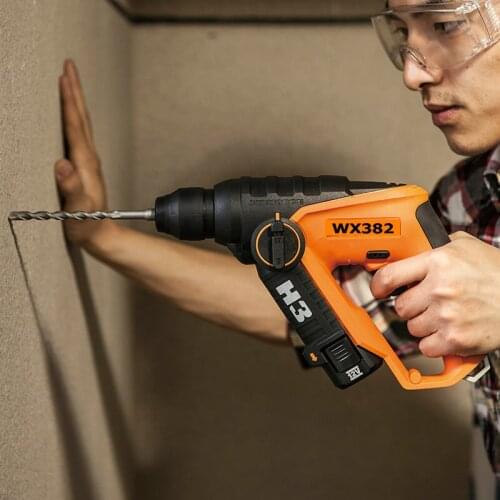 New WX382 lithium battery rechargeable electric multifunction cordless hammer drill / electric screwdriver 12V combination tool