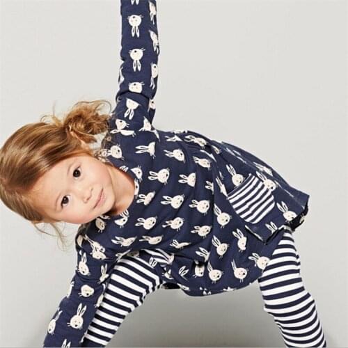 Toddler Girl Clothes New 2016 Autumn Baby Girl Dress Children Kids long Sleeve Clothing Bird printed Baby Birthday Dresses