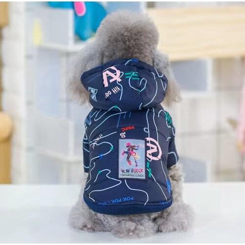 Dog Clothes Pet Dog Warm Down Cotton-Padded jacket Costume Puppy Winter Clothes Hoodie Coats cat clothes teddy Pomeranian