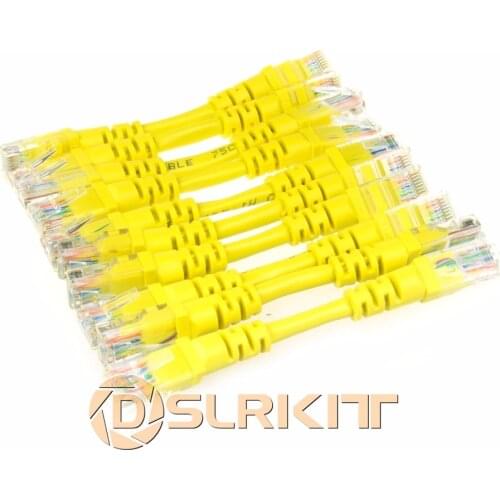 Lot 10 cables 1inch 2.5cm 568B CAT5E UTP Ethernet RJ45 Patch Cable Network Cable