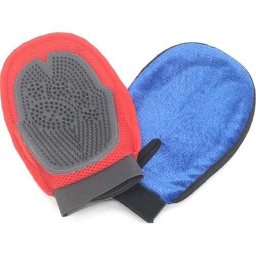 Dog Pet Grooming Glove Silicone Cats Brush Comb Deshedding Hair Gloves Dogs Bath Cleaning Supplies Animal Combs