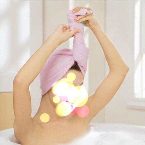 Microfiber Towel Quick Dry Hair Magic Drying Tu rban Wrap Shower Cap Bathing Hat Ladies Soft Care Bonnet Headwrap Shower Caps