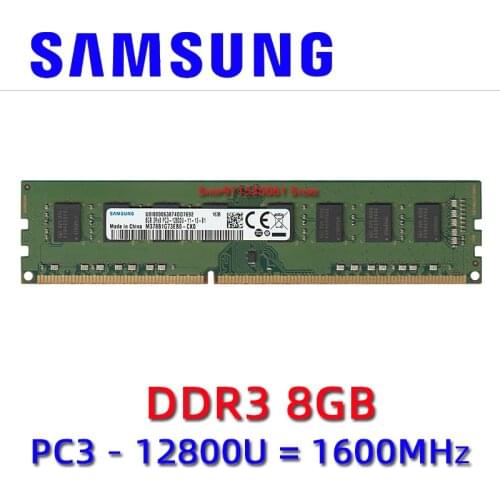 Samsung ddr3 ram 2GB 4GB 8GB PC3L-10600U 1RX8 PC3-12800U-11 DDR3 1333MHz 1600MHz memory 240pin DESKTOP