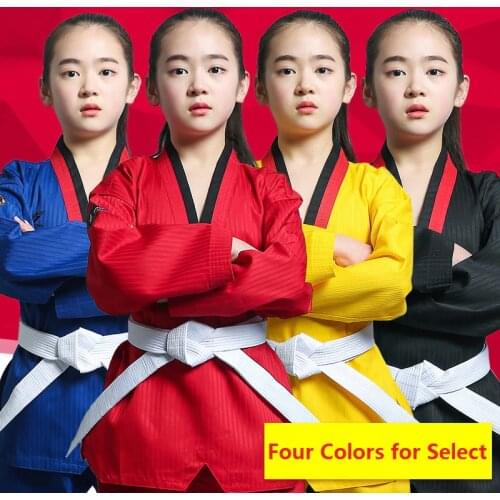 Taekwondo Doboks Uniform Clothes Professional Karate Suit Dedicated suit for Child & Adult Training Four Color for choise
