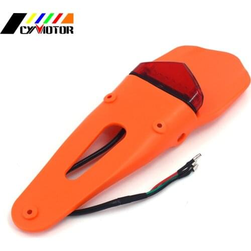Motorcycle Rear Fender With Tail Light Lamp For KTM HONDA EXC SX SXS XCW XCF EXCF XCFW CRF CR 80 85 150 200 250 300 350 400