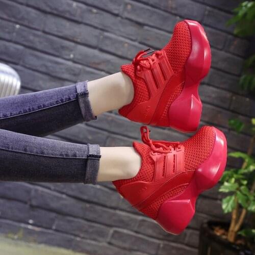 Women Platform Chunky Sneakers Designers Fashion Lace Up Casual Shoes Woman Tennis Basket Female Autumn Vulcanized Shoes 2021