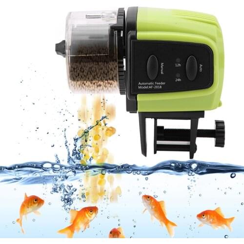 1PC Digital Automatic Fish Feeder Electrical Aquarium Fish Tank Food Timer Feeder Plastic Fish Dispenser