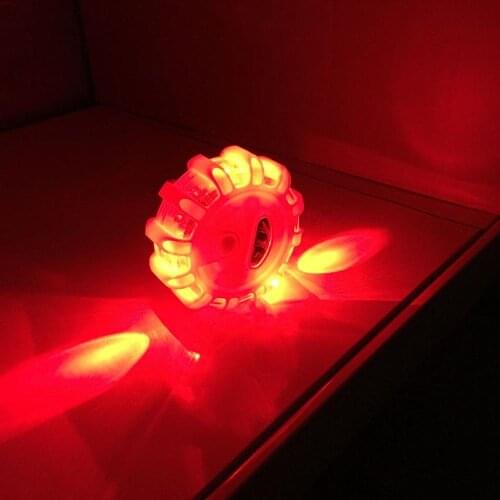 1Pc/Led Multi-Function Safety Warning Light Road Red Flares Flashing Warning Roadside Emergency Safety Light For Car Truck