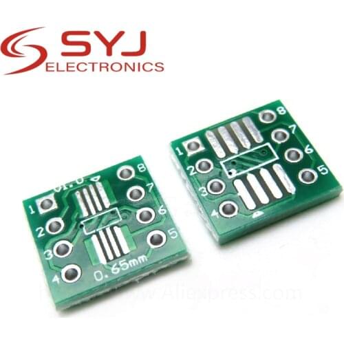 20pcs/lot TSSOP8 SSOP8 SOP8 to DIP8 PCB SOP-8 SOP Transfer Board DIP Pin Board Pitch Adapter In Stock