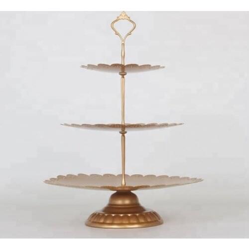 3 tiers metal Cake Stand with Trays Metal Cupcake Stand Holder Food Desserts Display Home Bar