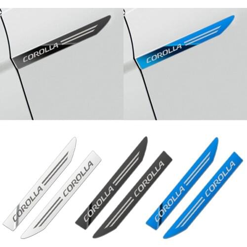 3D Car Styling Metal Stickers For Toyota COROLLA Side Fender Badge Leaf Plate Emblem Decals Accessories
