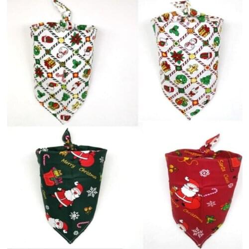 540 Holiday Pet bandana Collar cotton bandanas Pet tie Grooming Products LY822