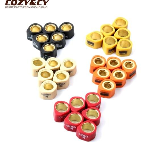 6PC Racing Variator Roller Weights 20x15mm 8g 10g 13g 15g 19.5g for SYM EV150 RV180 HD200 Joyride 125 150 Joymax 125cc 200cc