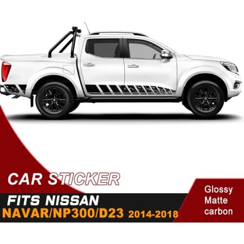 Car accessories 2 Pcs side door stripe mud graphic Vinyl racing car sticker dirty custom fit for NISSAN NAVARA 2014-2019