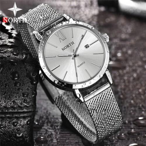 NORTH Women Watches Luxury Brand Quartz Watch Women Fashion Casual Simple Stainless Steel Waterproof Lady Business Wristwatches