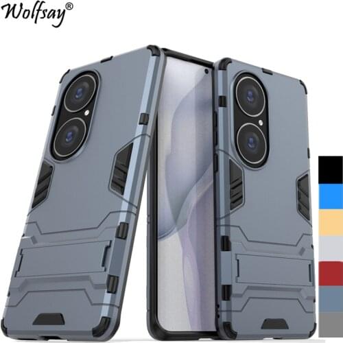 For Cover Huawei P50 Pro Case Bumper Hybrid Stand Anti-knock Silicon Armor Back Case For Huawei P50 Pro Cover For Huawei P50 Pro