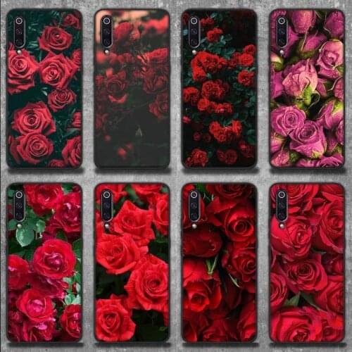 Beautiful Garden Red Roses Flowersv Phone Case for Xiaomi mi 6 6plus 6X 8 9SE 10 Pro mix 2 3 2s MAX2 note 10 lite Pocophone F1